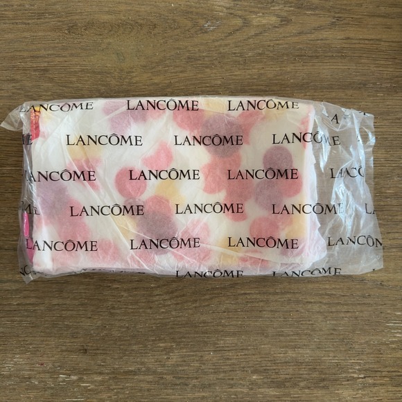 New  Lancome Paris Floral Polka Dot Cosmetic Zip‎ Up Make-Up Bag-NWOT - Picture 3 of 10